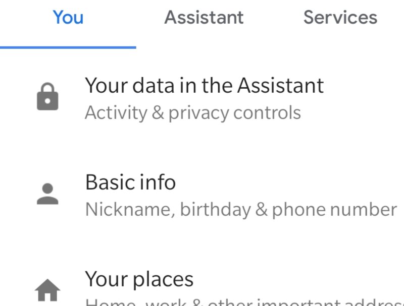 Google Assistant Profile