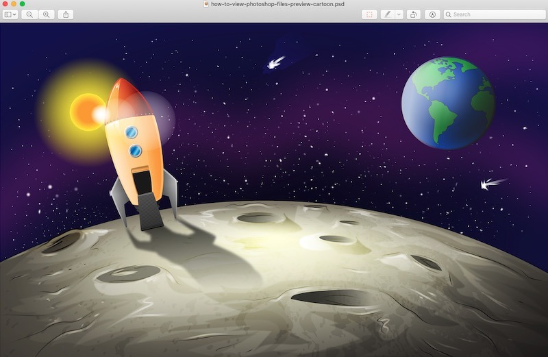 How To View Photoshop Files Preview Cartoon