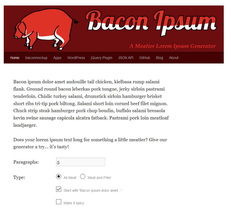 Lorem Ipsum Bacon