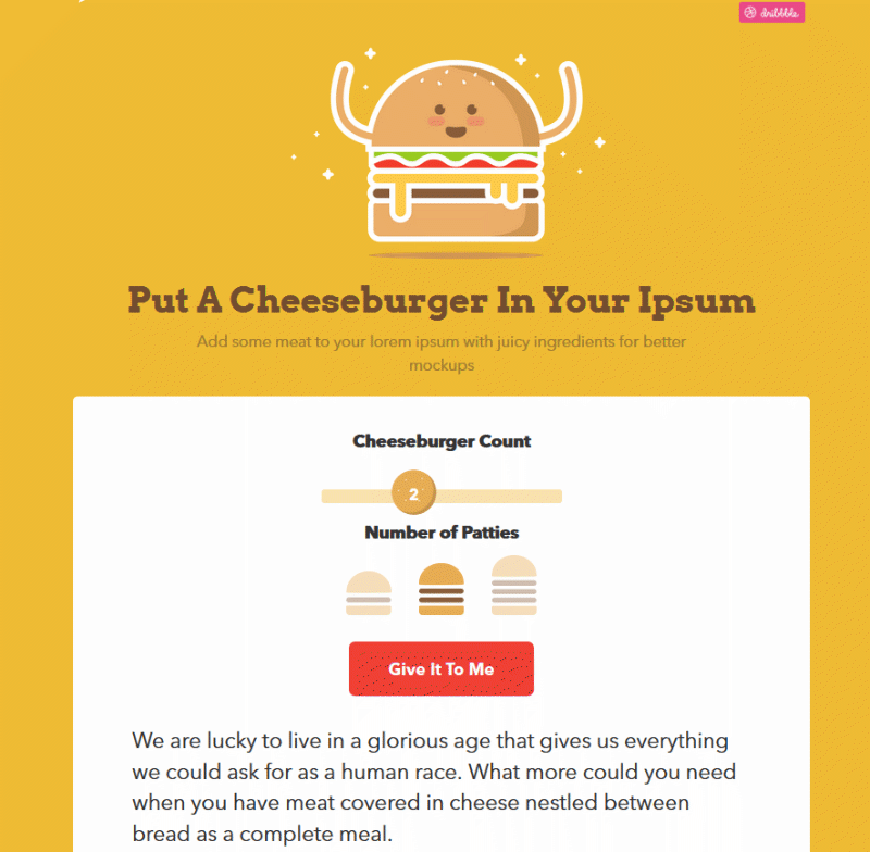 Lorem Ipsum Cheeseburger