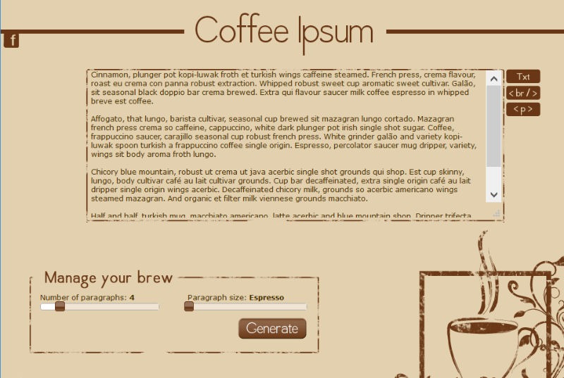 Lorem Ipsum Coffee