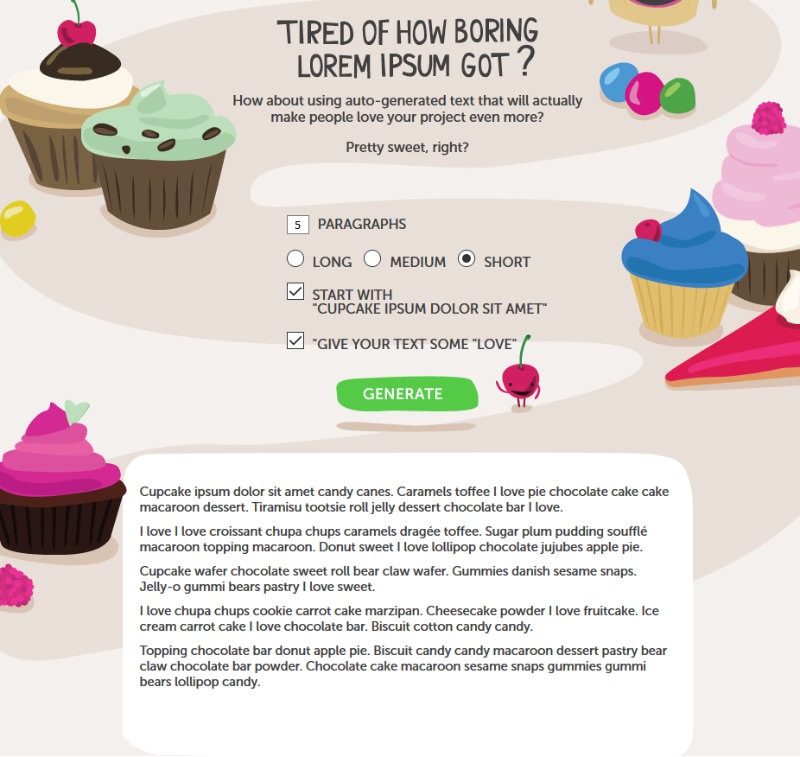 Lorem Ipsum Cupcake