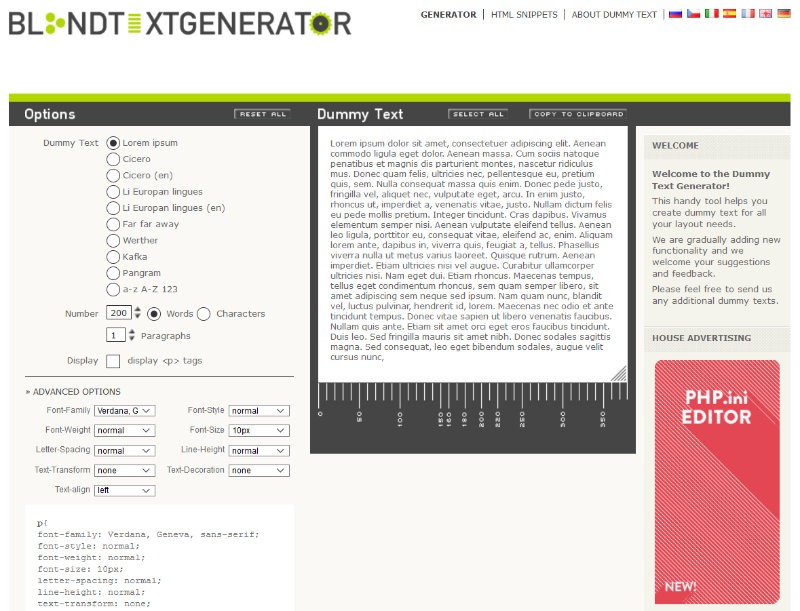 Lorem Ipsum Generators Blindtextgenerator