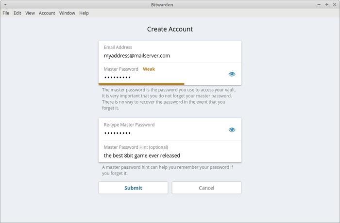 Manage Passwords With Bitwarden Account Details