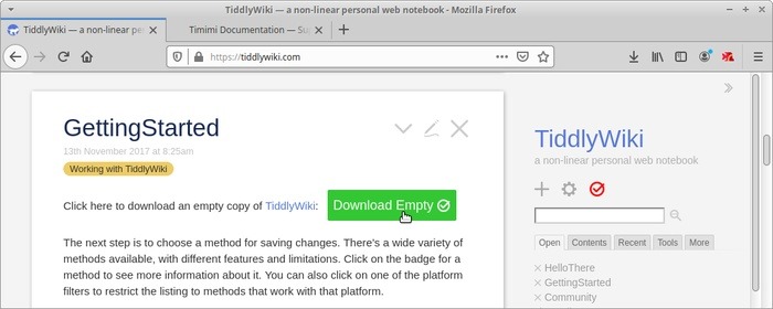 Portable Wiki With Tiddlywiki Download Empty