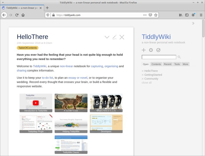 Portable Wiki With Tiddlywiki Tiddlywiki Site