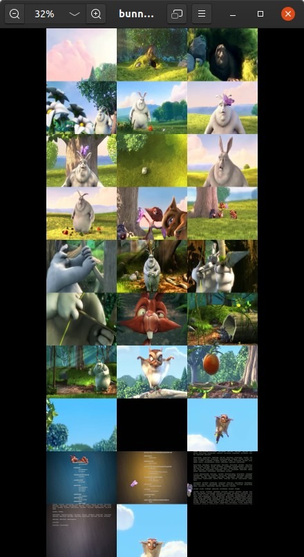 Ubuntu Thumbnail Sheets Ffmpeg More Tiles