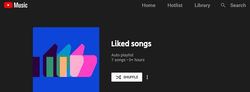 Youtube Library Liked Songs