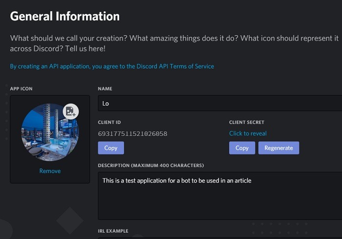 Create Discord Bot Client Id