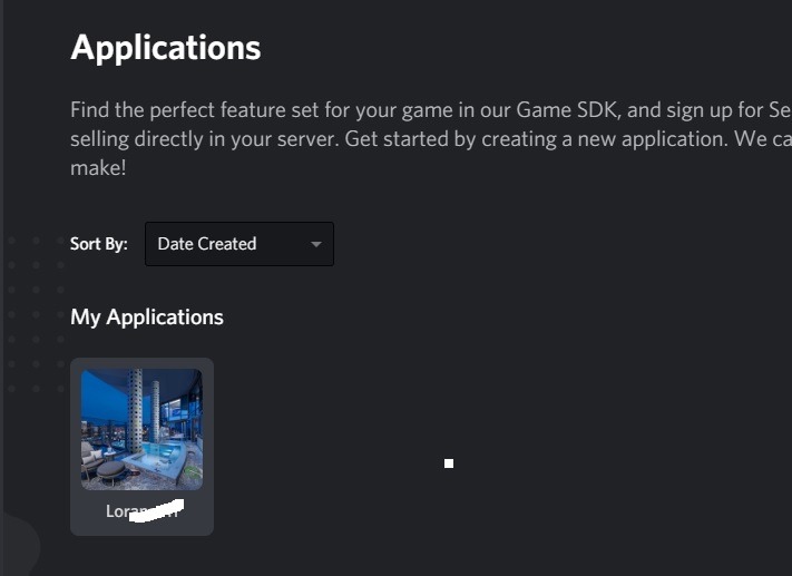 Create Discord Bot Go To Applications