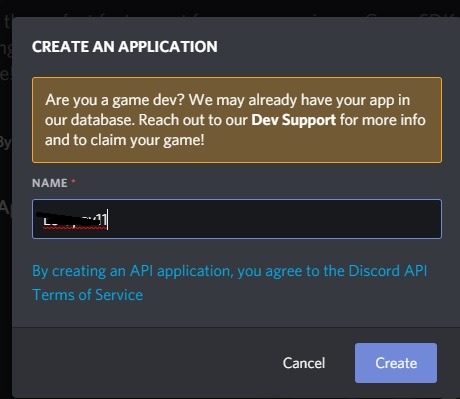 Create Discord Bot New Application Enter Name 1