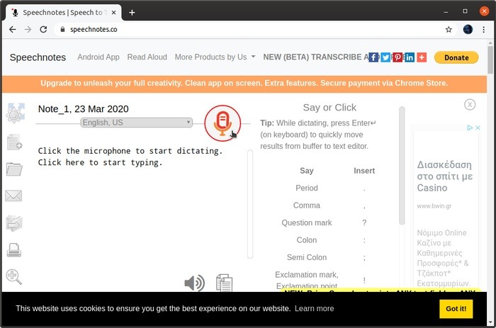 Dictate With Docs And Friends Speechnotes
