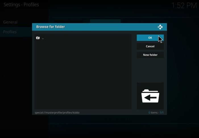 Family Friendly Kodi Set Profile Folder
