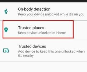Fix Android Trusted Places Drop Pin Trusted Places