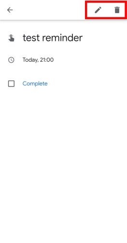 Google Reminders Edit