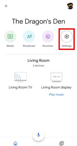 Google Reminders Home Settings