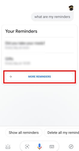 Google Reminders More