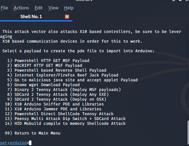 List Penetration Tools Kali Linux Arduino Device Attack Select