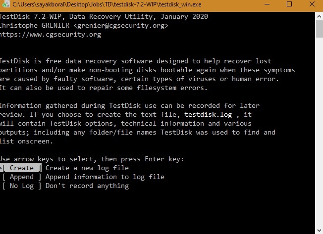 Restore Accidentally Deleted Crashed Hard Drive Testdisk Console
