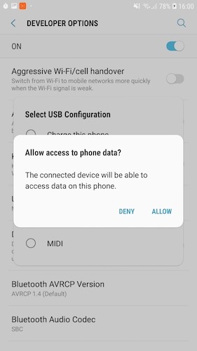 When the "Allow access..." popup appears, tap "Allow." 