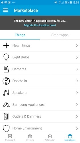 You can install additional SmartApps, in Samsung's Marketplace.