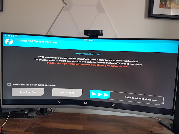 Drag the "Swipe to All Modifications" slider.