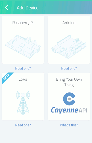 Cayenne Mobile Add Device