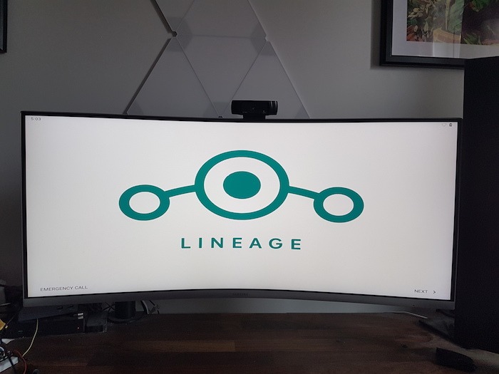 After a few minutes, you'll see the Lineage operating system logo.