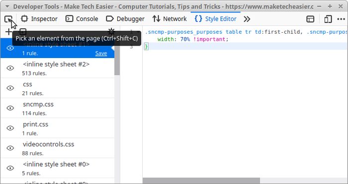 Live Edit Site With Firefox Element Picker