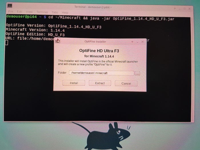 Install the OptiFine mod utility 