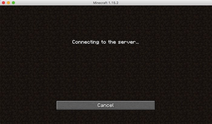You should now successfully connect to your Minecraft server. 