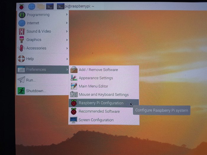 Allow remote connections, by navigating to &ldquo;Preferences -> Raspberry Pi Configuration.&rdquo;