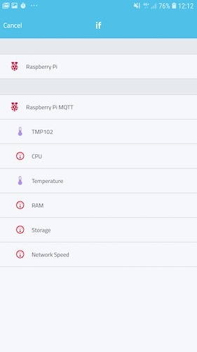 We're using Cayenne to create a temperature-based trigger.