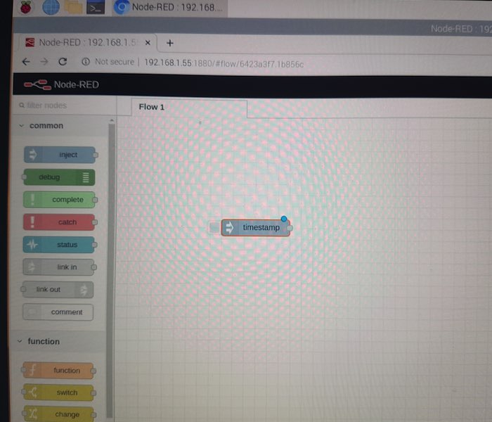 Drag a node from the palette and drop it into the Node-RED workspace. 