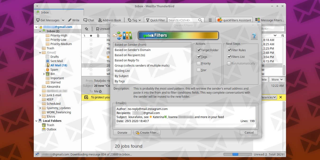 How to Organize Your Inbox with QuickFilters in Thunderbird