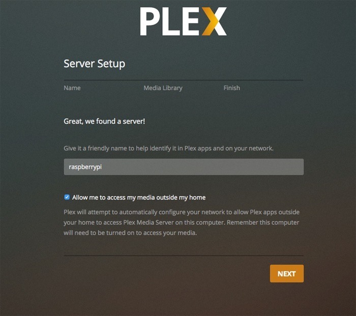 Raspberry Pi Plex Server Found Server