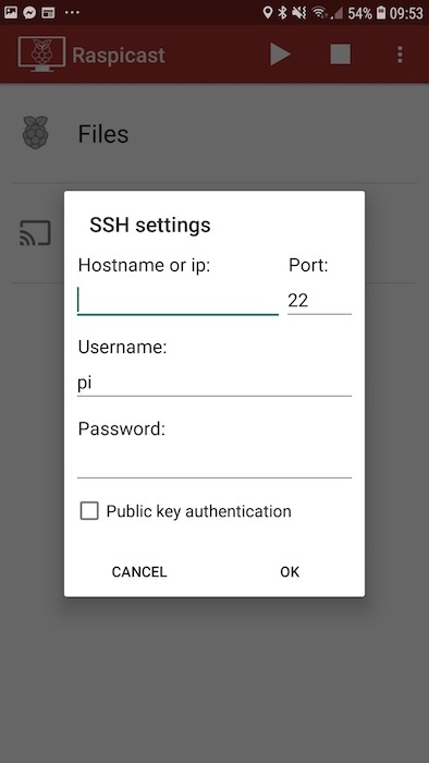 Enter your Raspberry Pi's IP address. If you don't have access to this information, then you can retrieve it from the Terminal.