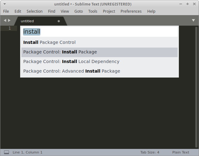 Ubuntu Sublime Text For Html Command Palette Install Something