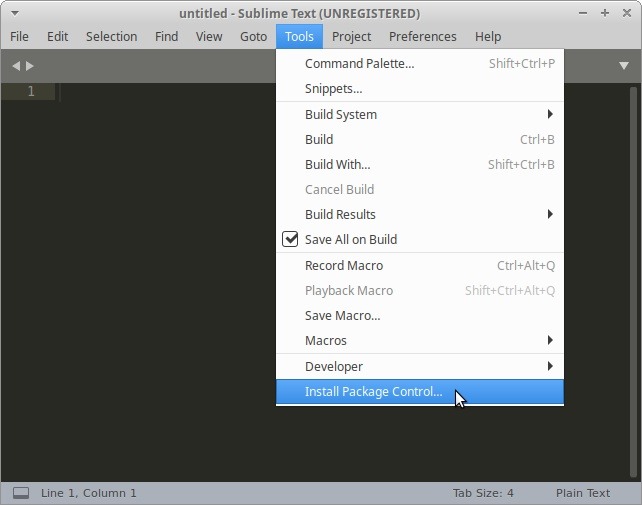 Ubuntu Sublime Text For Html Install Package Control