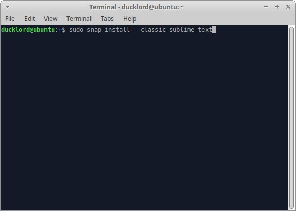 Ubuntu Sublime Text For Html Terminal Snap Classic