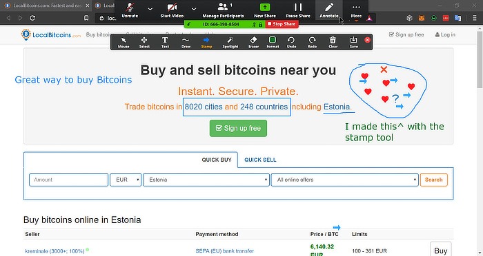Zoom Features Annotate Tool