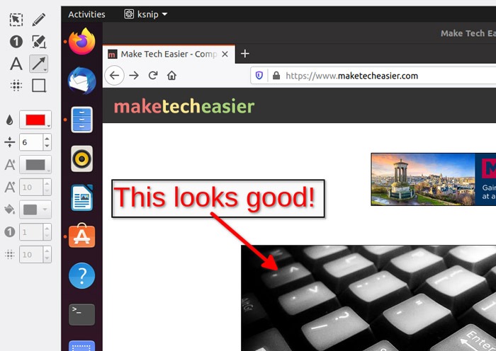 Annotated Screenshots With Ksnip Arrows