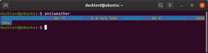 Check Forecast With Ansiweather Plain Check Forecast With Ansiweather Plain
