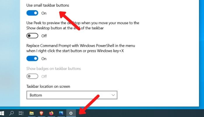 Clear Desktop Clutter Taskbar Icons Size