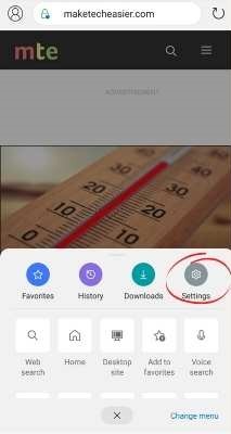 Edge Tracker Protection Settings Android