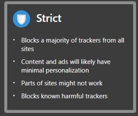 Edge Tracker Protection Strict