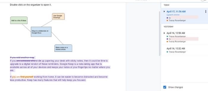 Google Doc Collaboration Color Coded Revisions Google Doc Collaboration Color Coded Revisions