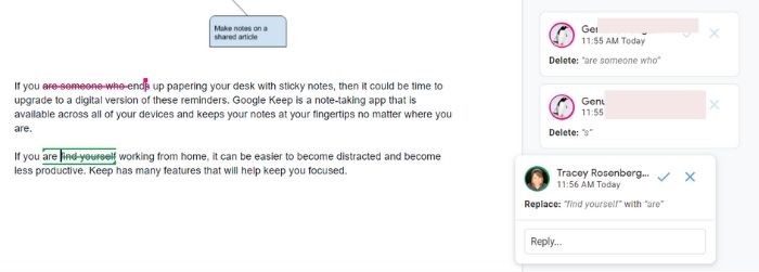 Google Doc Collaboration Suggesting Google Doc Collaboration Suggesting
